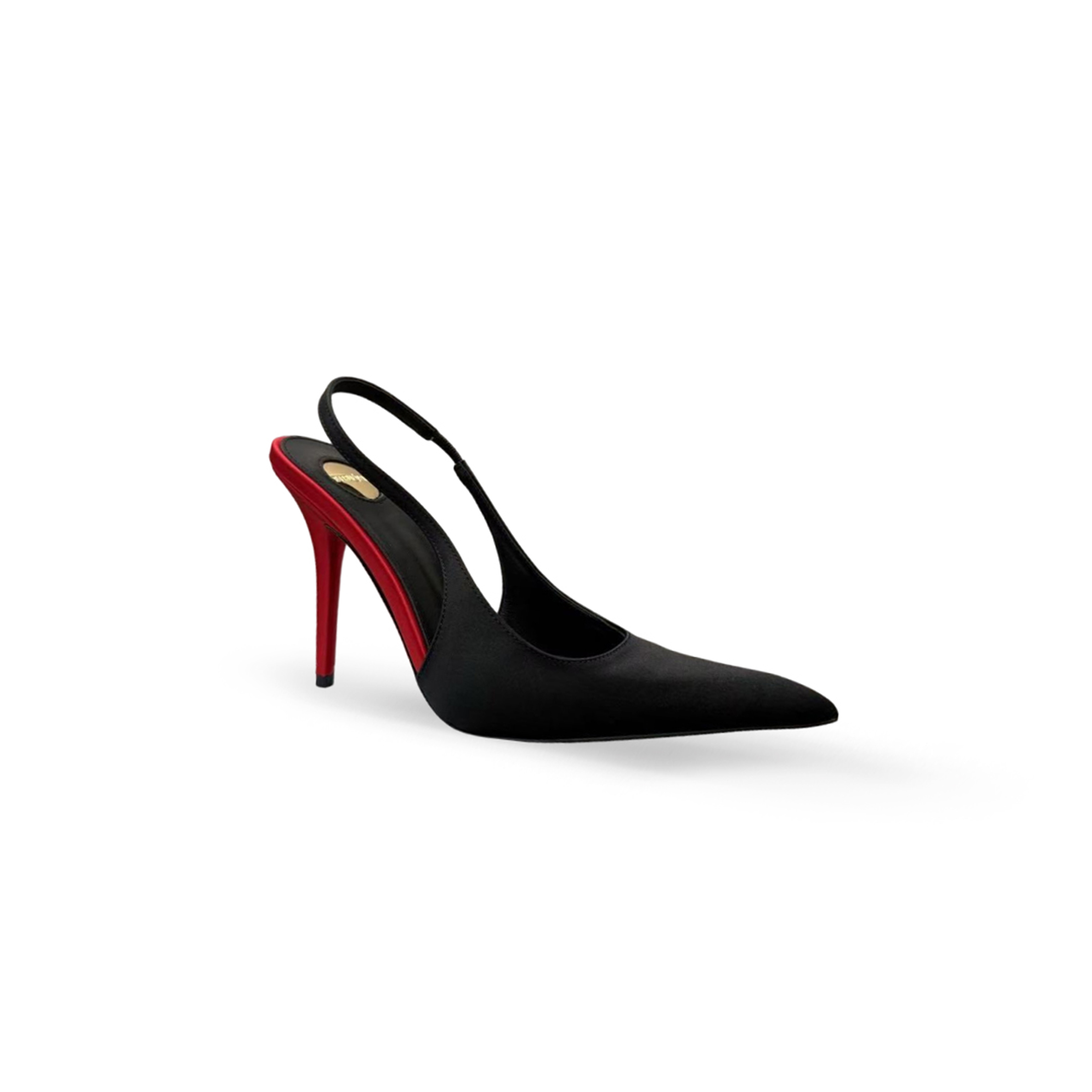 YSL DEROCHE SLINGBACK PUMPS IN SATIN CREPE 8591049QNAG6833